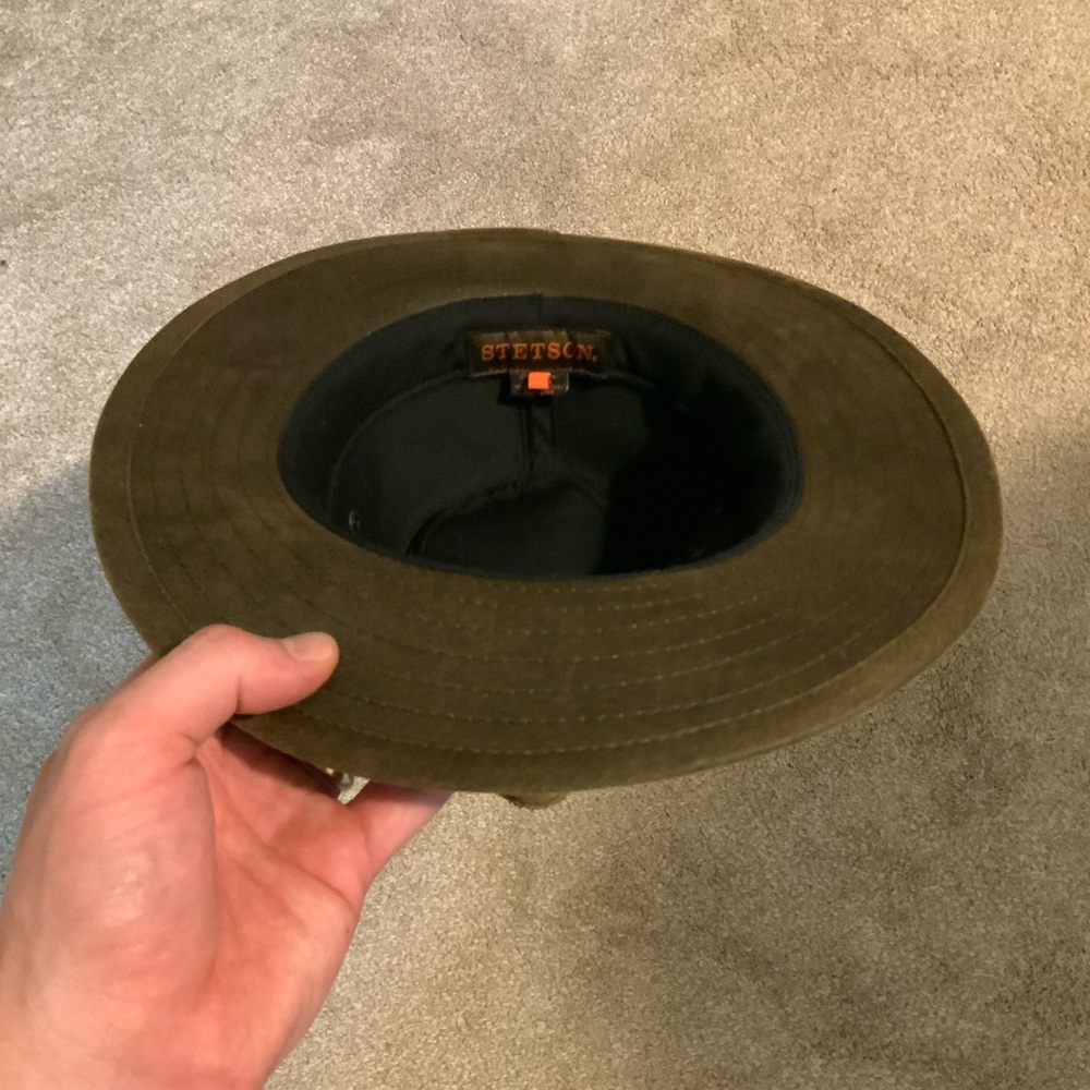 Stetson Classic Wide Brim Green Canvas Hat